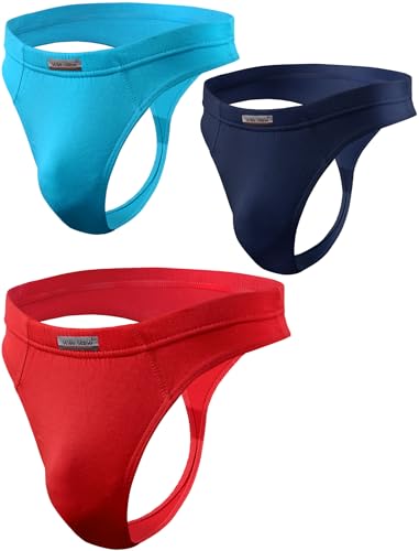 sesto senso Herren String Micromodal Tanga Slips Sexy 1er 3er Pack Thong XL 3 Mix Rot von sesto senso