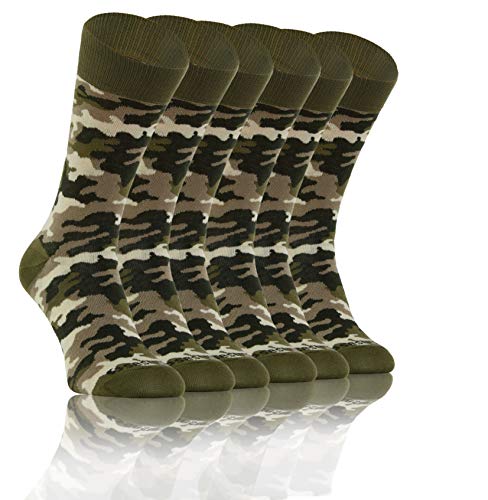 sesto senso Lustige Bunte Verrückt Socken Baumwolle Damen Herren 3 Pack Gemusterte Ungleiche Funny Socks Oddsocks Tarnung Tarnsocken Tarnmuster Tarnfarben Camouflage 39-42 3 Camo von sesto senso