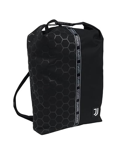 Rucksack Sport – Freetime Pack F.C. Juventus Fußball, schwarz und weiß – Rucksack für Jungen, Kinderrucksack – super geräumig – Öffnung mit Reißverschluss – Sportrucksack, Schwarz/Weiß, Taglia Unica, von Seven