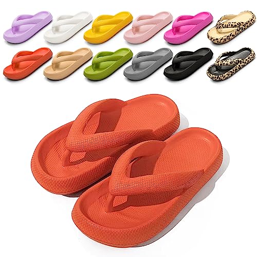 Sfit Damen Badeschuhe Sommer Flip Flops Strand Schlappen Outdoor Badeschlappen Hausschuhe Weichen Sandalen Zehentrenner Slippers,40/41EU von Sfit