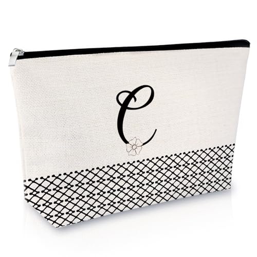 Sfodiary Kosmetiktasche mit Alphabet-Anfangsbuchstaben A-Z, Freundschaftsgeschenk, Geburtstagsgeschenk für Frauen, Monogramm, Reisetasche, Geschenk für sie, beste Freunde, Abschlussfeier, Weihnachten, Sfodiary Kosmetiktasche mit Alphabet-Anfangsbuchstaben A-Z, Freundschaftsgeschenk, Geburtstagsgeschenk für Frauen, Monogramm, Reisetasche, Geschenk für sie, beste Freunde, Abschlussfeier, Weihnachten, von Sfodiary