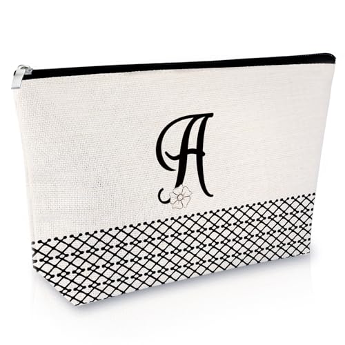 Sfodiary Kosmetiktasche mit Alphabet-Anfangsbuchstaben A-Z, Freundschaftsgeschenk, Geburtstagsgeschenk für Frauen, Monogramm, Reisetasche, Geschenk für sie, beste Freunde, Abschlussfeier, Weihnachten, Sfodiary Kosmetiktasche mit Alphabet-Anfangsbuchstaben A-Z, Freundschaftsgeschenk, Geburtstagsgeschenk für Frauen, Monogramm, Reisetasche, Geschenk für sie, beste Freunde, Abschlussfeier, Weihnachten, von Sfodiary