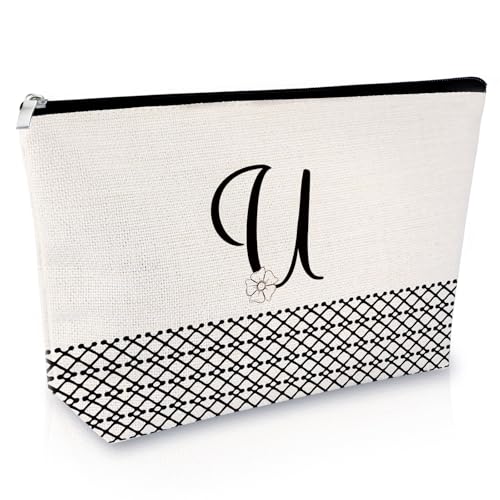 Sfodiary Kosmetiktasche mit Alphabet-Anfangsbuchstaben A-Z, Freundschaftsgeschenk, Geburtstagsgeschenk für Frauen, Monogramm, Reisetasche, Geschenk für sie, beste Freunde, Abschlussfeier, Weihnachten, Sfodiary Kosmetiktasche mit Alphabet-Anfangsbuchstaben A-Z, Freundschaftsgeschenk, Geburtstagsgeschenk für Frauen, Monogramm, Reisetasche, Geschenk für sie, beste Freunde, Abschlussfeier, Weihnachten, von Sfodiary