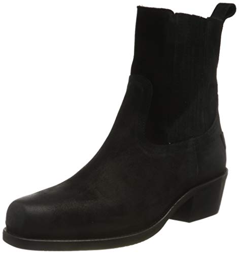 Shabbies Amsterdam Damen SHS0715 Chelsea Boot 4.5 cm Waxed Suede, Black, 36 EU von Shabbies Amsterdam