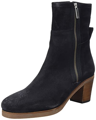 Shabbies Amsterdam Damen SHS0742 Waxed Suede Ankle Boot, Black, 39 EU von Shabbies Amsterdam