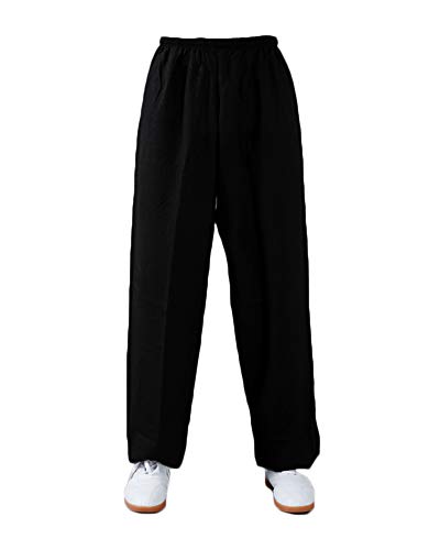 Kampfsporthose Tai Chi Hosen Traditionelle Trainingshosen Taiji Kung Fu Wing Chun Shaolin Klassische Kleidung Unisex Schwarz M von Shaoyao