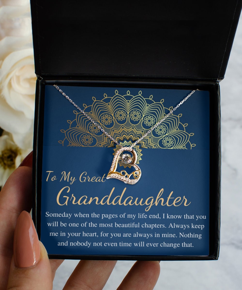 To My Great Granddaughter Gift For Birthday Necklace From Grandma/Great Grandpa, Granddaughter Christmas #0851 von SharikGemstone