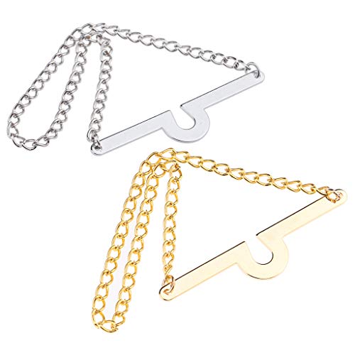 2Pcs Mens Ties Chain Locking Pin für Krawattendekor Holder Pad Pins von Sharplace