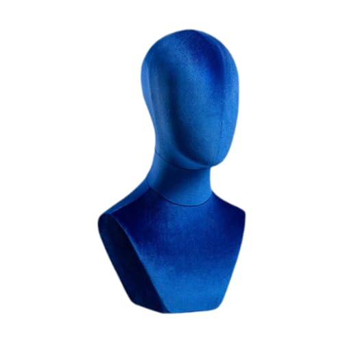 Sharplace Büste Schaufensterpuppe Kopf Perücke Display mit Schulterperücke und Hüte Display Stand Manikin Samtkopf für Perücken Friseur Trainingskappe, Blau Sharplace Büste Schaufensterpuppe Kopf Perücke Display mit Schulterperücke und Hüte Display Stand Manikin Samtkopf für Perücken Friseur Trainingskappe, Blau von Sharplace