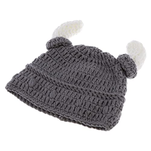 Sharplace Bull Hörnern Mütze Cap Handgefertigt Strickmütze Beanie Winter/Herbst - 1x Babymütze, Baby von Sharplace