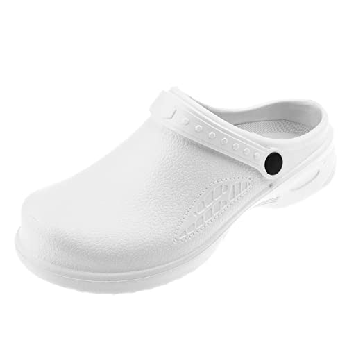 Sharplace Herren Damen EVA Clogs Arbeitsschuhe Kochschuhe Laborschuhe Slipper Sandale, Weiß, 39 von Sharplace