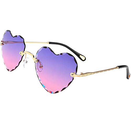 Sharplace Herz Sonnenbrille Gläser UV400 Schutz Sunglasses perfekt für Outdoor Aktivitäten oder Party - Purpur Rosa von Sharplace