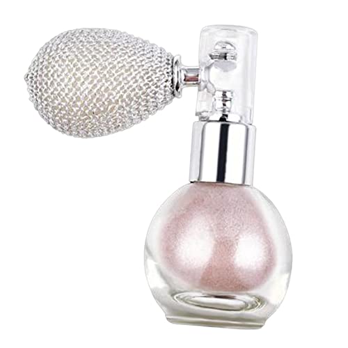 Sharplace Highlighter-Puderspray, Shimmer Shiny Make-up-Spray für Gesicht, Arm, Haar, Bein, Nacktes Rosa von Sharplace