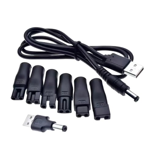 Sharplace Ladekonverter-Anschluss, USB-Adapter, Mehrzweck-DC-Anschluss-Ersatzadapter für Schreibtischlampen, Haarschneidemaschinen, 7 Stück und USB-Kabel von Sharplace