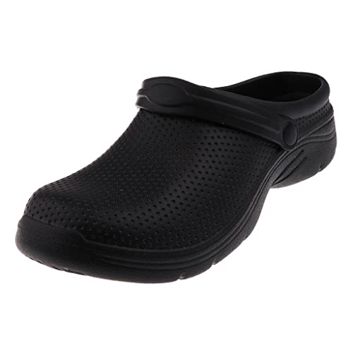 Sharplace rutschfeste Clogs Trucker Arbeitsschuhe Sicherheitsschuhe Sicherheits Sandale Halbschuhe Gartenschuhe Hausschuhe Pantoffeln Gummischuhe, schwarz, EU 41 von Sharplace