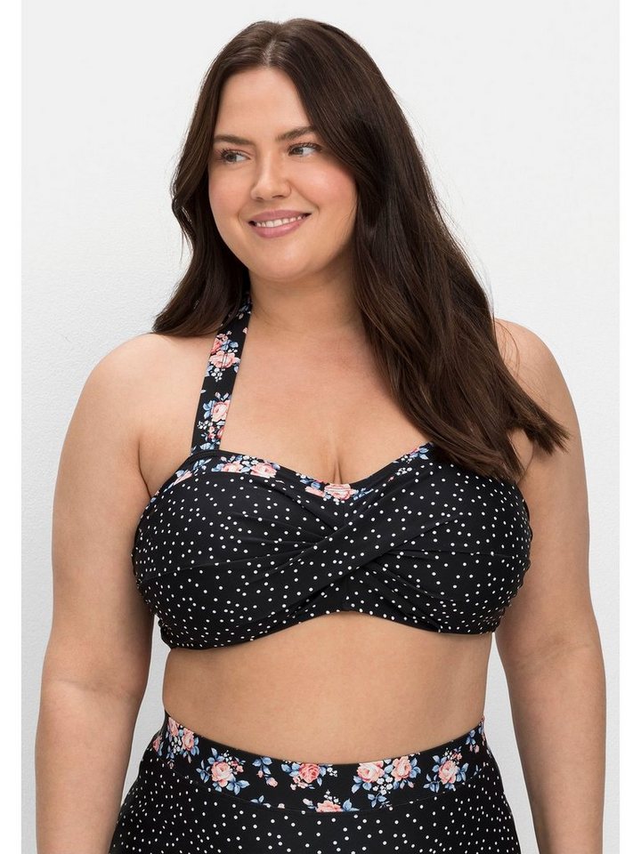 Sheego Bandeau-Bikini-Top Große Größen, in Wickeloptik, mit Neckholder-Träger von Sheego