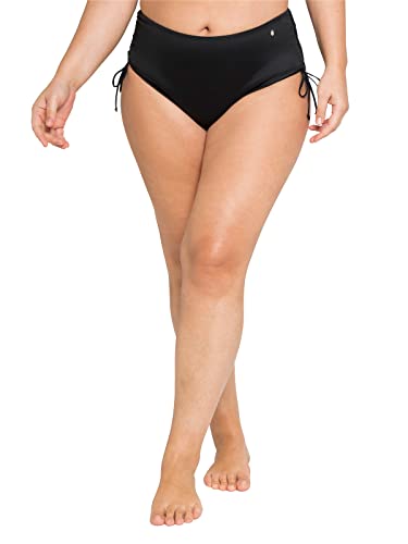 Sheego Damen Große Größen Bikinihose mit Shaping-Effekt vorn, seitlich zu raffen Bikini-Hose Aqua von Sheego