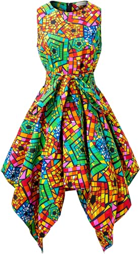 SHENBOLEN Frauen African Print Kleider Traditionelle Kleidung Casual Party Kleid, Y, X-Groß von Shenbolen