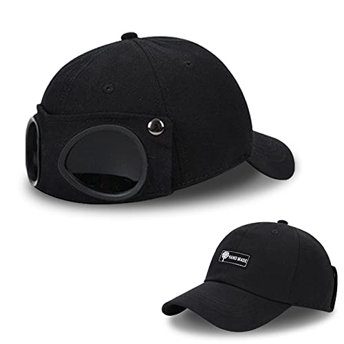 Shengou Fliegermütze mit Brille,Fliegerkappe mit Brille,Kappe mit Brille Unisex,Trucker Mütze New Era,Katzenohr Baseballmütze,Outdoor Schirmmütze,Baseballmütze Damen Sommer von Shengou