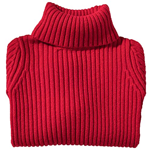 Shengwan Rollkragenpullover Kinder Mädchen Jungen Warm Herbst Winter Langarm Strickpullover Rot 110 von Shengwan