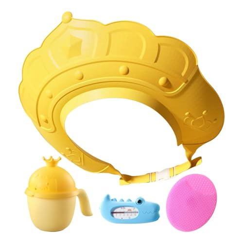 Badehut, Badekappe | Badevisier mit Wassertemperaturanzeige und Shampoo-Becher | Shampoo-Kappe mit Shampoo-Bürste, schützt Ohren und Augen Badehut, Badekappe | Badevisier mit Wassertemperaturanzeige und Shampoo-Becher | Shampoo-Kappe mit Shampoo-Bürste, schützt Ohren und Augen von Shenrongtong