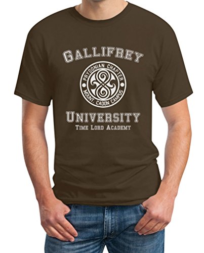 T-Shirt Herren Gallifrey University Schwarz XXL Männer Tshirt - Doctor Time Academy Who von Shirtgeil