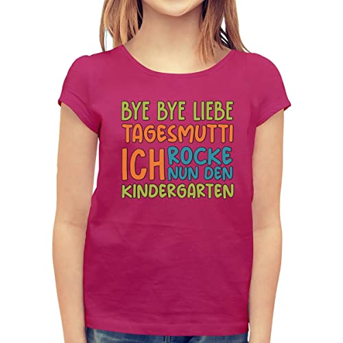 T-Shirt Mädchen Bye Bye Liebe Tagesmutti, Ich Rocke Nun Den Kindergarten Tshirt Mädchen 94 Beere von Shirtgeil