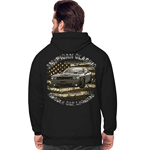 Classic Modern Muscle car Shirt Challenger V8 US car kompatibel Dodge (3XL, Challenger Hoodie schwarz) von Shirtmatic