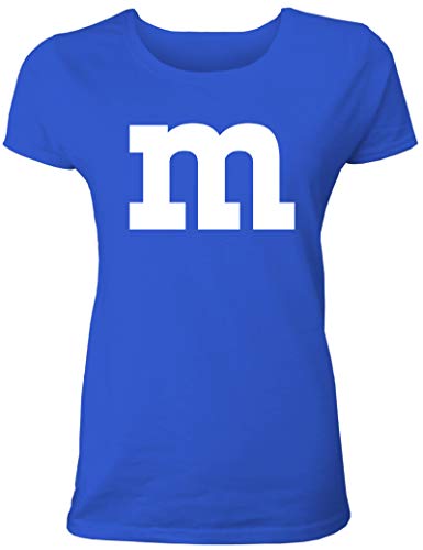 Lustiges Fasching & Karneval Frauen Gruppen T-Shirt mit M Aufdruck in bunten Farben m & m und m für Damen in blau von Shirtoo