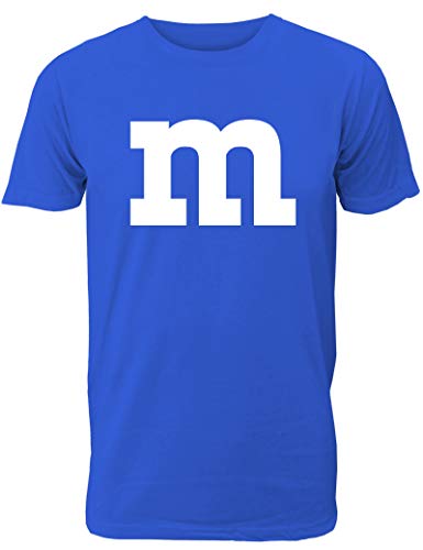 Lustiges Fasching & Karneval Männer Gruppen T-Shirt mit M Aufdruck in bunten Farben m & m und m für Herren in blau von Shirtoo