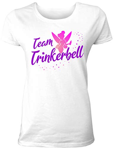 Team Trinkerbell Junggesellinnenabschied Tshirt und Karneval Fasching Shirt für Damen von Shirtoo