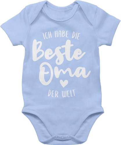 Baby Body Junge Mädchen - Strampler & - Ich habe die beste Oma der Welt - 1/3 Monate - Babyblau - mit sprüche babymode witzig sachen für neugeborene ist bodys babygeschenk zur geburt hab babybody Baby Body Junge Mädchen - Strampler & - Ich habe die beste Oma der Welt - 1/3 Monate - Babyblau - mit sprüche babymode witzig sachen für neugeborene ist bodys babygeschenk zur geburt hab babybody von Shirtracer