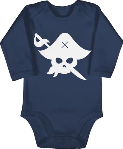 Baby Body langarm Mädchen Junge - Karneval & - Pirat Kostüm Fasching - 12/18 Monate - Navy Blau - outfit kölner kost m sprüche kölscher kölsche jeck baby+karneval koelner partnerlook lustig von Shirtracer