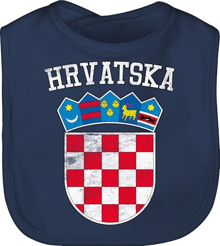 Shirtracer Baby Lätzchen - 2026 Fussball WM Fanartikel - Kroatien Wappen Hrvatska Krotatisch - Unisize - Navy Blau - europameisterschaft croatia latz em croatian fußball kroatisch fu ball kroatische Shirtracer Baby Lätzchen - 2026 Fussball WM Fanartikel - Kroatien Wappen Hrvatska Krotatisch - Unisize - Navy Blau - europameisterschaft croatia latz em croatian fußball kroatisch fu ball kroatische von Shirtracer