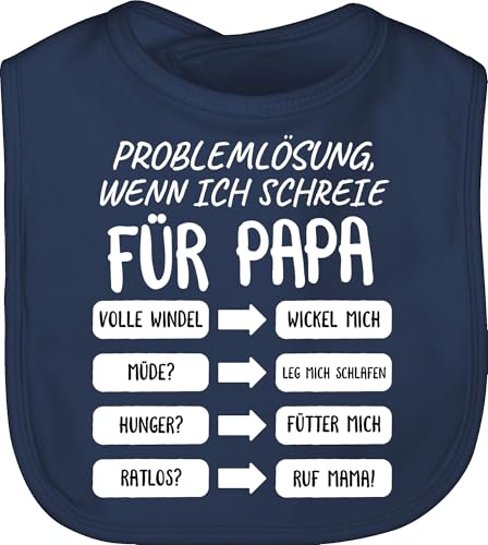 Baby Lätzchen - Geschenk zum Vatertag - Problemlösung wenn ich schreie für Papa weiß - Unisize - Navy Blau - papatagsgeschenk dad vatertagsgeschenk daddys daddy anleitung väter baba oluyorsun Baby Lätzchen - Geschenk zum Vatertag - Problemlösung wenn ich schreie für Papa weiß - Unisize - Navy Blau - papatagsgeschenk dad vatertagsgeschenk daddys daddy anleitung väter baba oluyorsun von Shirtracer