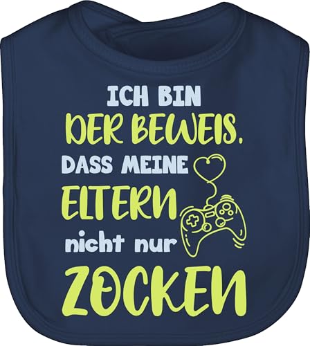 Baby Lätzchen - Sprüche - Ich bin der Beweis, dass meine Eltern nicht nur zocken Blau Grün - Unisize - Navy Blau - lustige babysachen spruch gamer latz babykleidung mit süßen sprüchen spruche Baby Lätzchen - Sprüche - Ich bin der Beweis, dass meine Eltern nicht nur zocken Blau Grün - Unisize - Navy Blau - lustige babysachen spruch gamer latz babykleidung mit süßen sprüchen spruche von Shirtracer