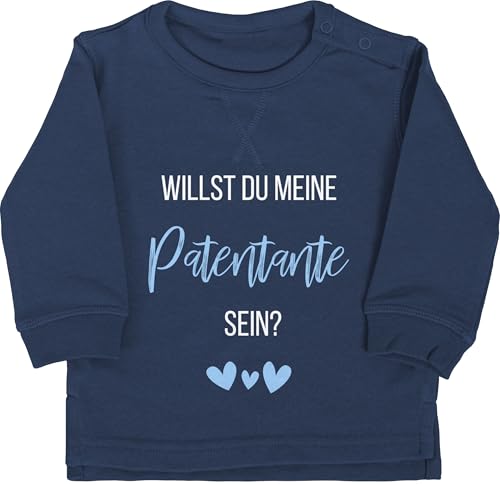 Baby Pullover Jungen Mädchen - Willst du meine Patentante sein? Babyblau - 12/18 Monate - Navy Blau - patentanten godi babykleidung patin taufpatin sein baby-kleidung goti partentante werden pulli Baby Pullover Jungen Mädchen - Willst du meine Patentante sein? Babyblau - 12/18 Monate - Navy Blau - patentanten godi babykleidung patin taufpatin sein baby-kleidung goti partentante werden pulli von Shirtracer