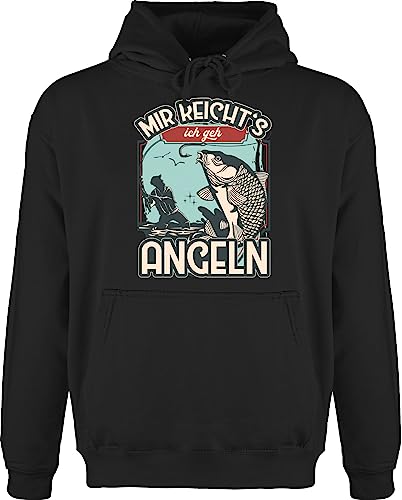 Hoodie Herren Pullover Männer - Angler Geschenke & Zubehör - Mir reicht's ich geh angeln - 4XL - Schwarz - kapuzenpullover fischer jh001 fishing pollover angelmotiv hoody angel kapuze fisch hudis von Shirtracer