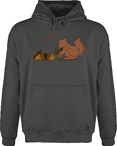 Hoodie Herren Pullover Männer - Dschungel Deko Wildnis - Eichhörnchen True Love - XL - Anthrazit - hoddies/pullies kapuzenpullover kaputzenpuloverer hoody mit kapuze herr hoodies/pullis pulli von Shirtracer