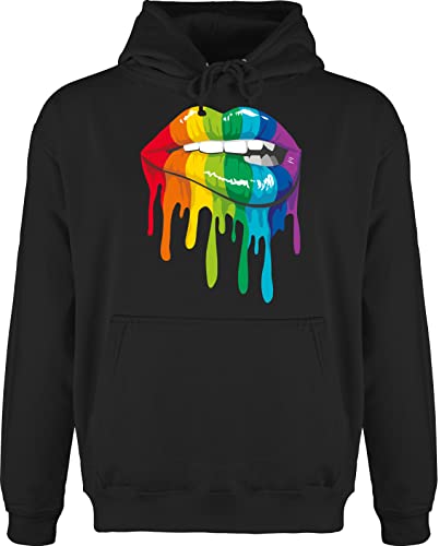 Shirtracer Hoodie Herren Pullover Männer - LGBTQ Kleidung Pride Flag - Regenbogen Herz - XL - Schwarz - lgbtqia Gay Bluza z kapturem CSD hudis LGBT Hudy lqbtq Pulli Lesbian Hoodies Meska von Shirtracer