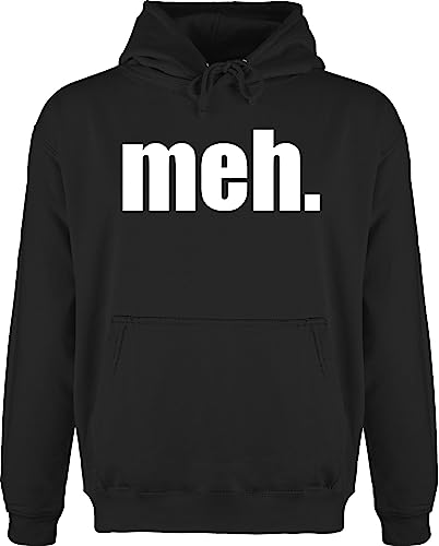 Hoodie Herren Pullover Männer - Nerd Geschenke - meh. - weiß - L - Schwarz - zocken geschenk meh kapuzenpullover sprüche gamer nerdige kapuzenpulli zocker geschenkideen hoodies nerdgeschenk geek von Shirtracer