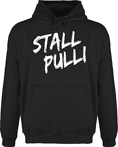 Hoodie Herren Pullover Männer - Pferde - Stallpulli Distressed Reiten - S - Schwarz - sprüche pferdeliebhaber Pulli Pferd Fun-Kapuzenpullover pferdespruch pullis REIT huddi pferdefans Hoodies von Shirtracer