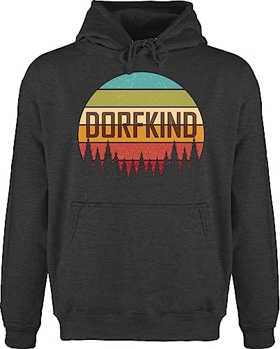 Hoodie Herren Pullover Männer - Sprüche Statement - Dorfkind I Dorfkinder Geschenk I Ich bin ein Dorfkind Stolz drauf Dorf - 3XL - Anthrazit meliert - hoody hoddies/pullies hoodies/pullis pulli von Shirtracer