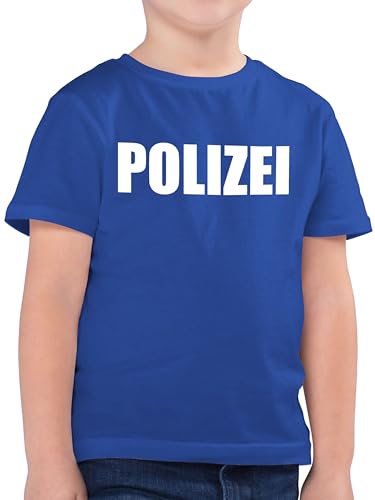 Kinder T-Shirt Jungen - Karneval & Fasching - Polizei Polizeiuniform Polizist Polizeikostüm SEK Polizistin Police SWAT - 164 (14/15 Jahre) - Royalblau - verkleidungen s w a t Shirts köstüm von Shirtracer