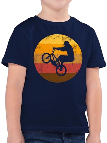 Kinder T-Shirt Jungen - Sport Kleidung - BMX Jump - 152 (12/13 Jahre) - Dunkelblau - Tshirt Rad Shirt Junge Vintage t Shirts für Kind tichert Jungs t-Shirts Sportshirt MTB Downhill Mountainbike von Shirtracer