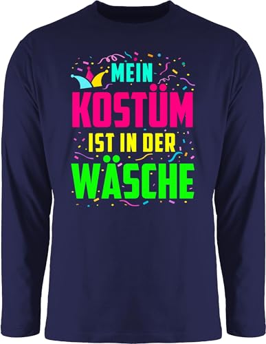 Langarmshirt Herren Langarm Shirt - Karneval & Fasching - Mein zu Kostüm ist in der Wäsche - 3XL - Navy Blau - und fasnacht rut wiess Verkleidet Karneval+Fasching Oberteil Faschings Oberteile von Shirtracer