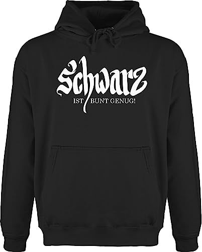 Hoodie Herren Pullover Männer - Nerd Geschenke - Schwarz ist bunt genug - L - Schwarz - hoody spruch pulli lustige sprüche kaputzenpuloverer mit aufschrift kapuzenpullover sprüchen statements von Shirtracer