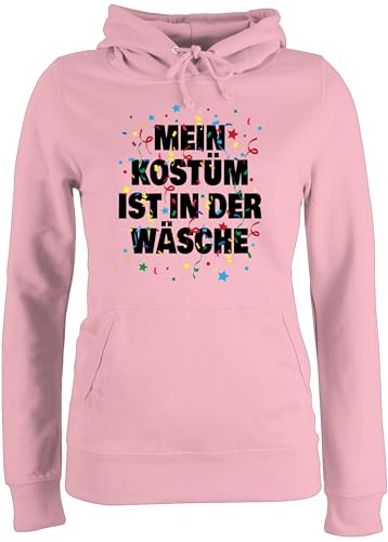 Pullover Damen Hoodie Frauen - Karneval & Fasching - Mein Kostüm ist in der Wäsche Konfetti - XL - Hellrosa - &Fasching karnaval kostùm Erwachsene Partner Faschings rosenmontag Karneval&Fasching von Shirtracer