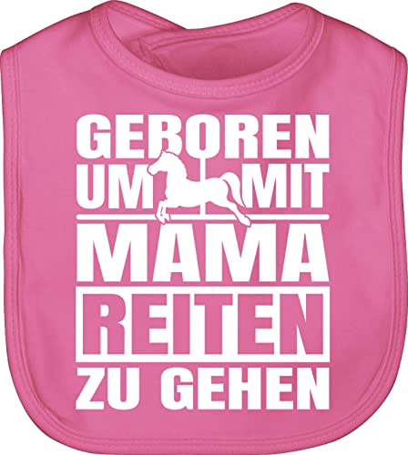 Shirtracer Baby Lätzchen - Sprüche - Geboren um mit Mama reiten zu gehen - weiß - Unisize - Pink - geschenk zur geburt babygeschenke lustig babylatz babykleidung süßen sprüchen sprüche. babylätzchen Shirtracer Baby Lätzchen - Sprüche - Geboren um mit Mama reiten zu gehen - weiß - Unisize - Pink - geschenk zur geburt babygeschenke lustig babylatz babykleidung süßen sprüchen sprüche. babylätzchen von Shirtracer