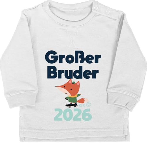 Shirtracer Baby Pullover Jungen Mädchen - Großer Bruder 2026 Fuchs - 12/18 Monate - Grau meliert - 2024 Brother bro Langarm grosser große brüder Big Sweater Bruder du wirst Pulli Geschenk für großen Shirtracer Baby Pullover Jungen Mädchen - Großer Bruder 2026 Fuchs - 12/18 Monate - Grau meliert - 2024 Brother bro Langarm grosser große brüder Big Sweater Bruder du wirst Pulli Geschenk für großen von Shirtracer